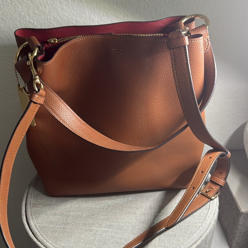 Coach Tan Leather Shoulder Bag - Picture 4 of 4